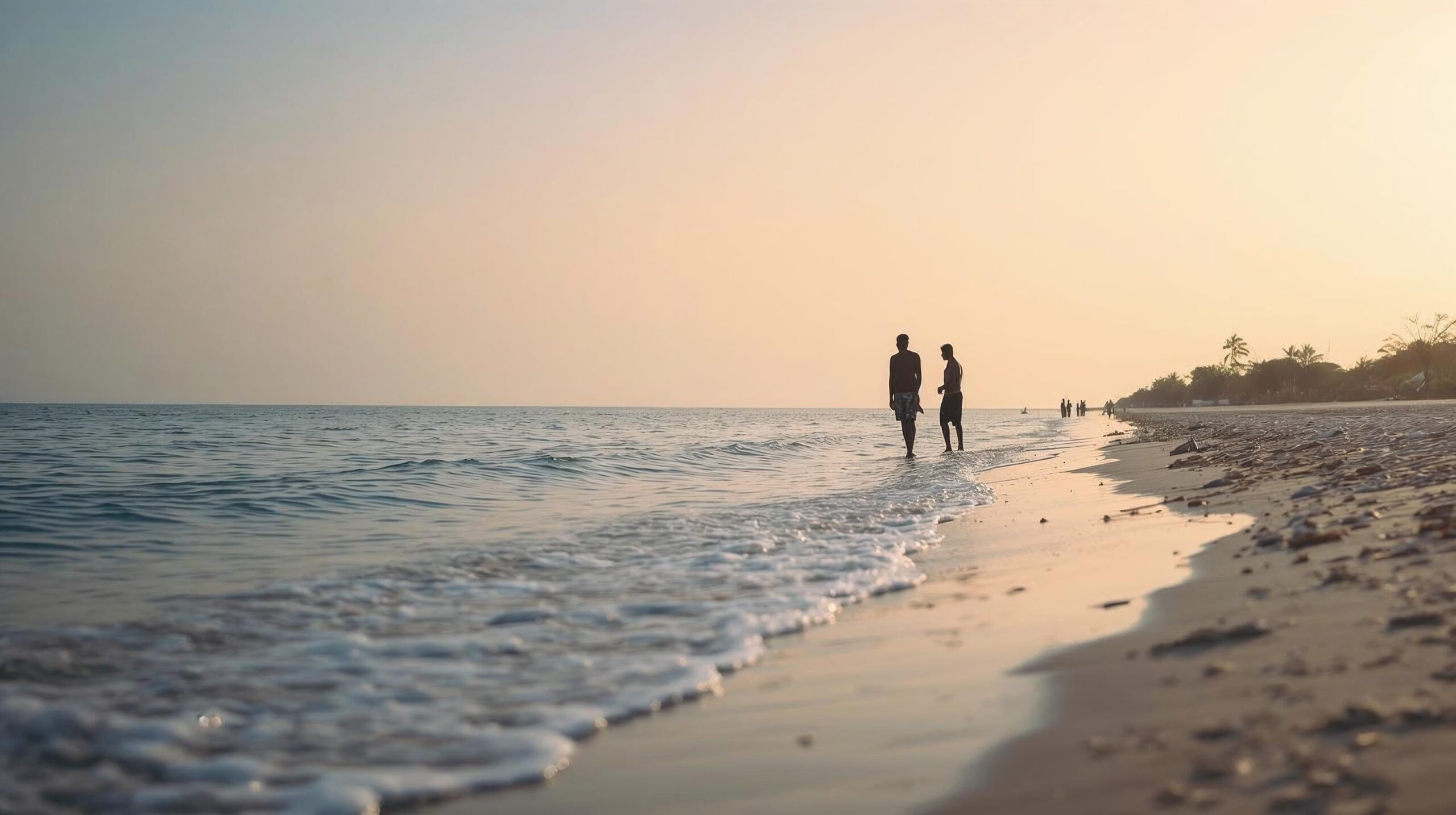 gay men on beach in Panama